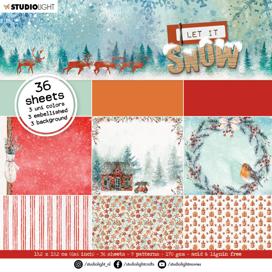 6x6 Paper Pad - Let It Snow - Studio Light Nr 46