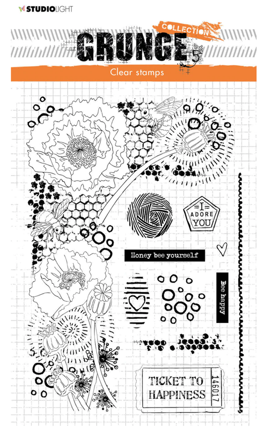 Studio Light Grunge - Clear Stamp Elements Grunge Collection 210x148mm Nr. 42 Studiolight