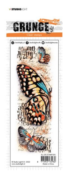 Studio Light Grunge Collection Clear Stamp - Butterfly - SL-GR-STAMP205 - Messy Papercrafts