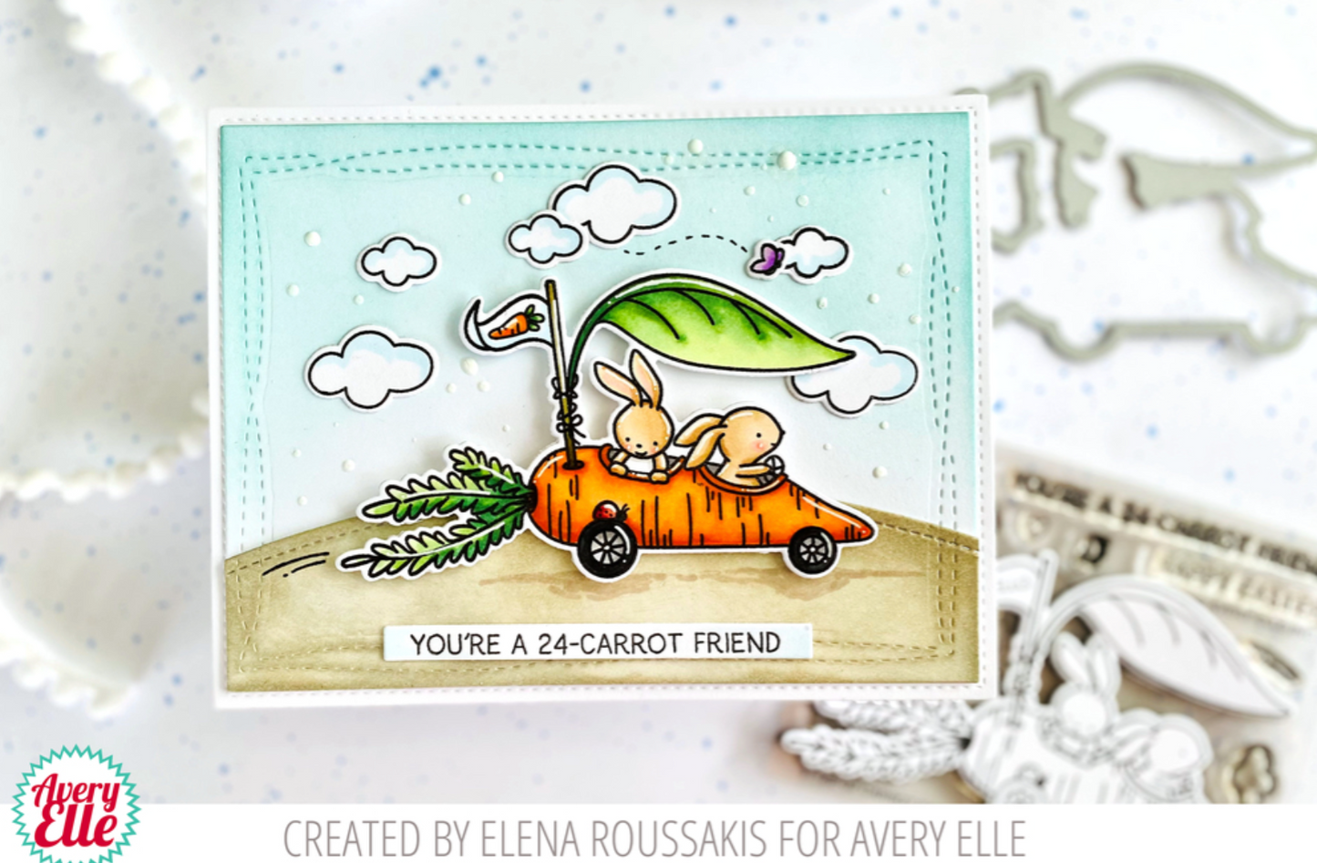 Avery Elle- Carrot Car Clear Stamps Avery Elle