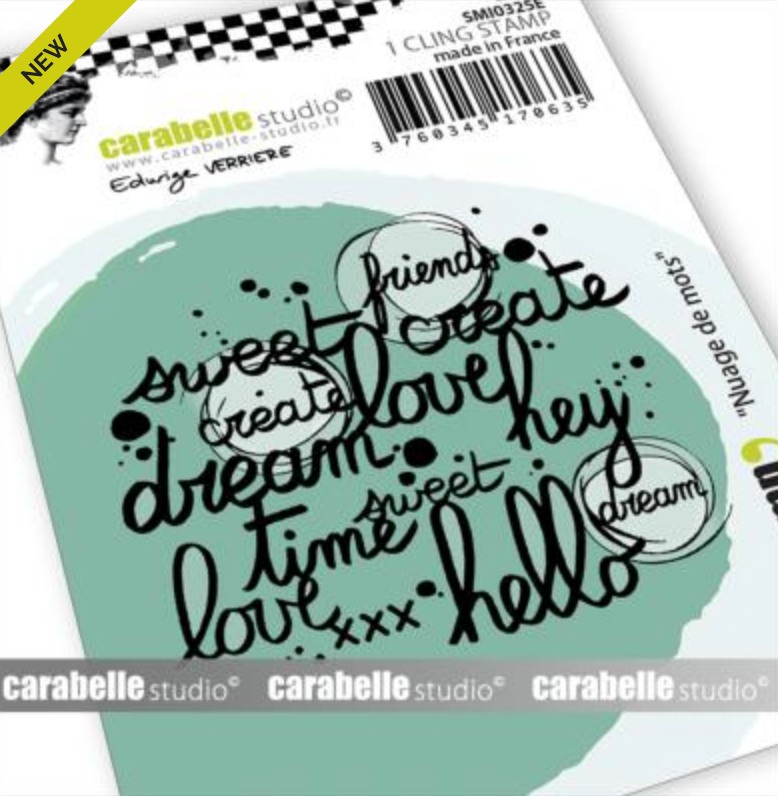 Carabelle Studio - Rubber Cling Stamp Small - Nuage De Mots by Edwige Verrière