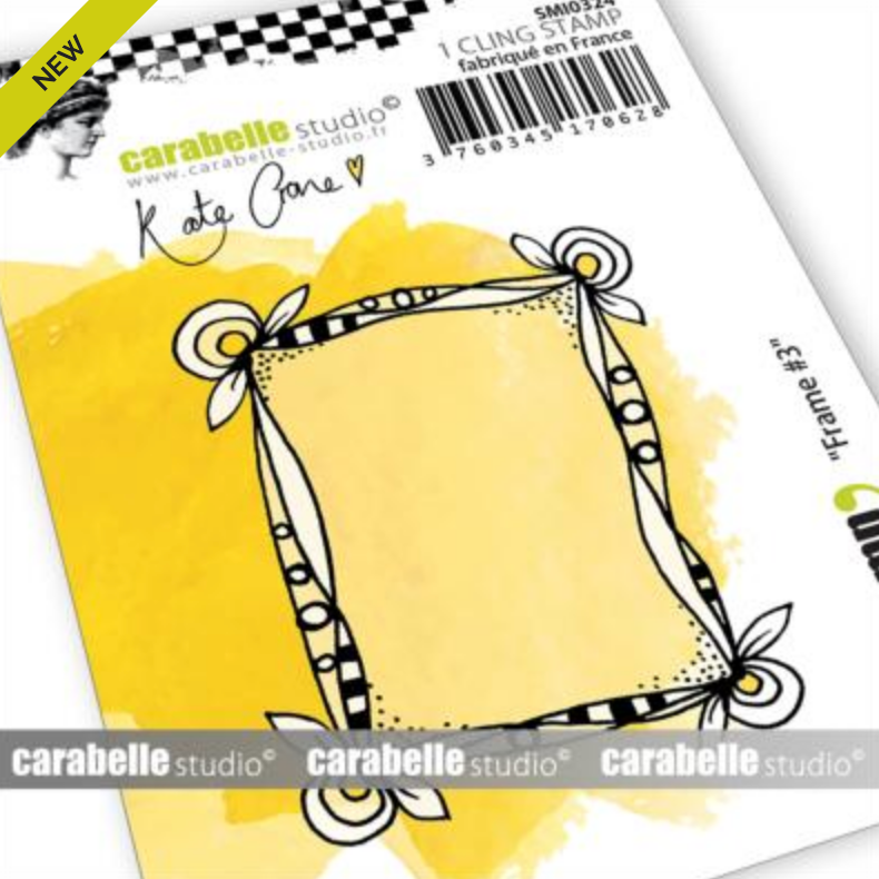 Carabelle Studio - Rubber Cling Stamp Small - Frame #3 by Kate Crane