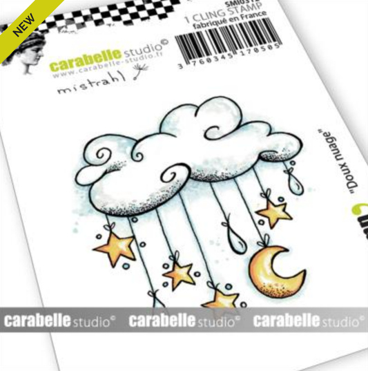 Carabelle Studio - Rubber Cling Stamp Small - Doux Nuage by Mistrahl - Stars