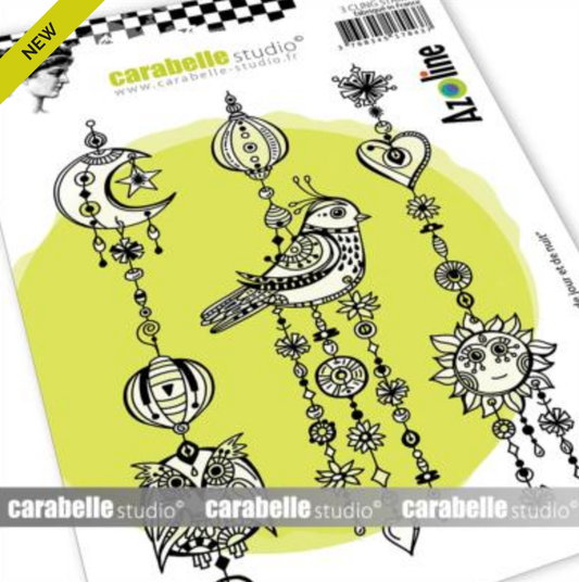 Carabelle Studio - Rubber Cling Stamp A6 - Ribambelles De Jour Et De Nuit by Azoline