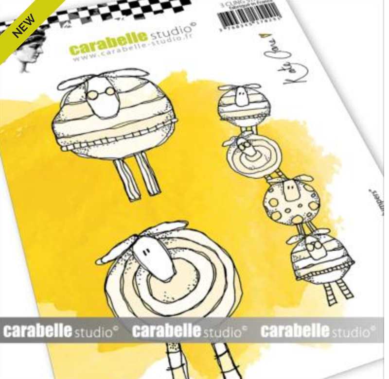 Carabelle Studio - Rubber Cling Stamp A6 - Wooly Jumpers by Kate Crane