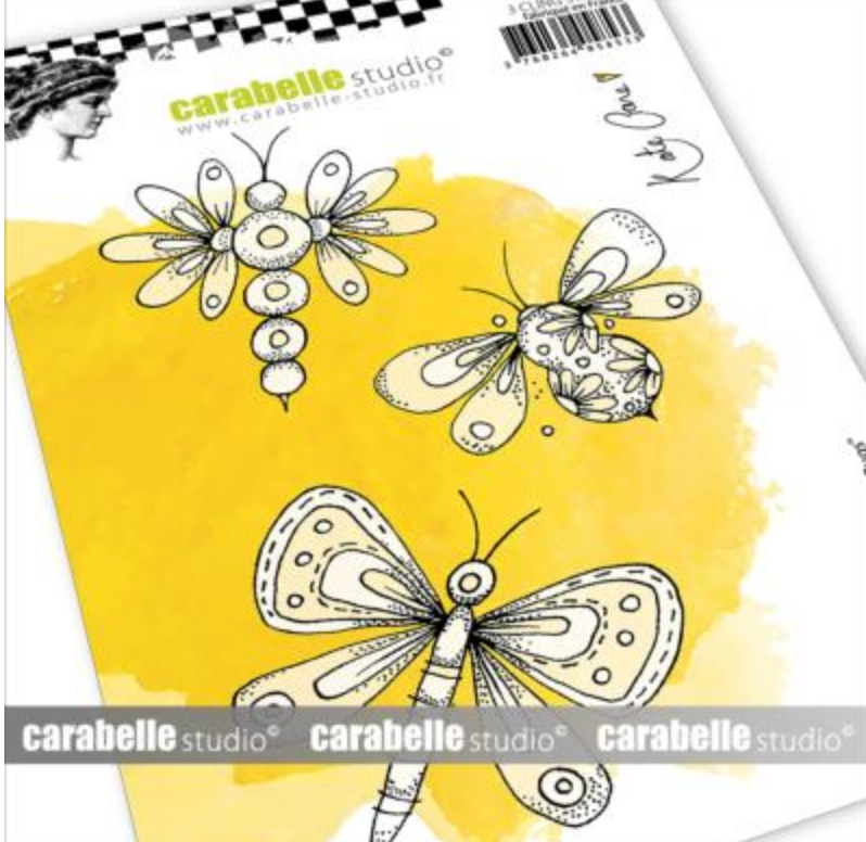 Carabelle Studio - Rubber Cling Stamp A6 - Fantasy Bugs by Kate Crane