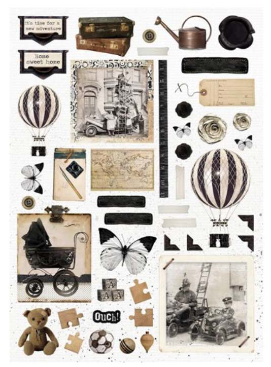 Studio Light - DIY Block "Vintage Treasures"  - A4 - Essentials Nr.19