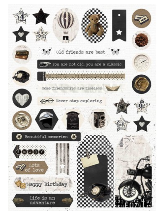 Studio Light - DIY Block "Vintage Treasures"  - A4 - Essentials Nr.19