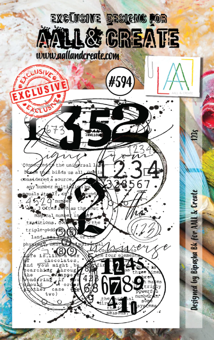 AALL and Create - 123s - A7 - Designer Bipasha Bk - Clear Stamp Set - #594