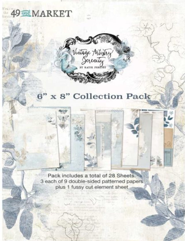 49 And Market - Vintage Artistry Serenity - Collection Pack - 6x8 Inch