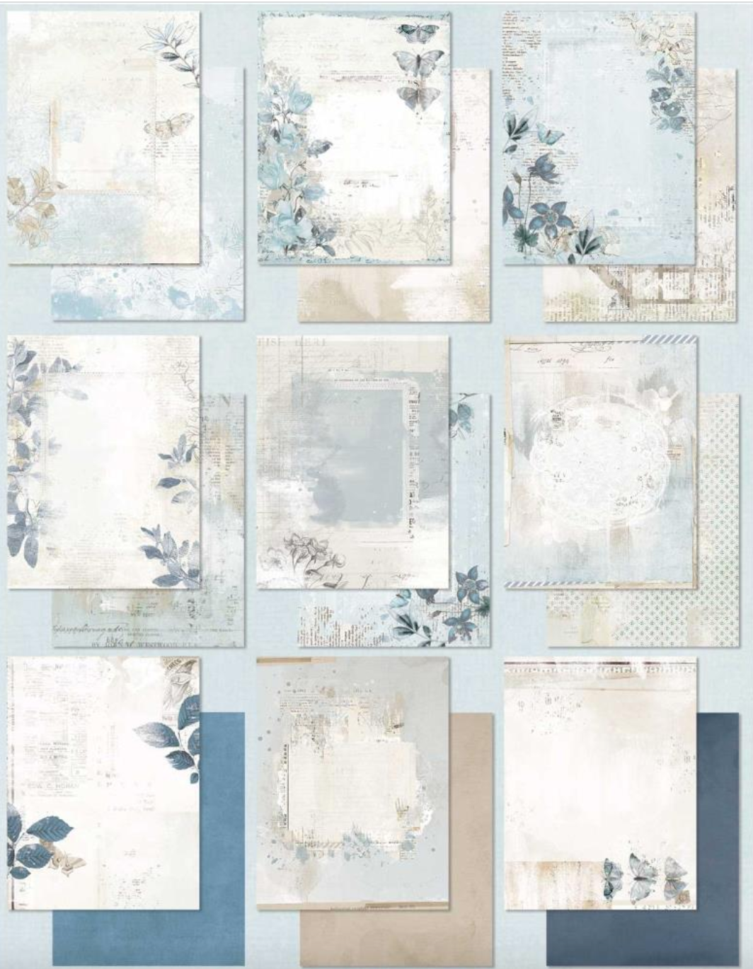 49 And Market - Vintage Artistry Serenity - Collection Pack - 6x8 Inch