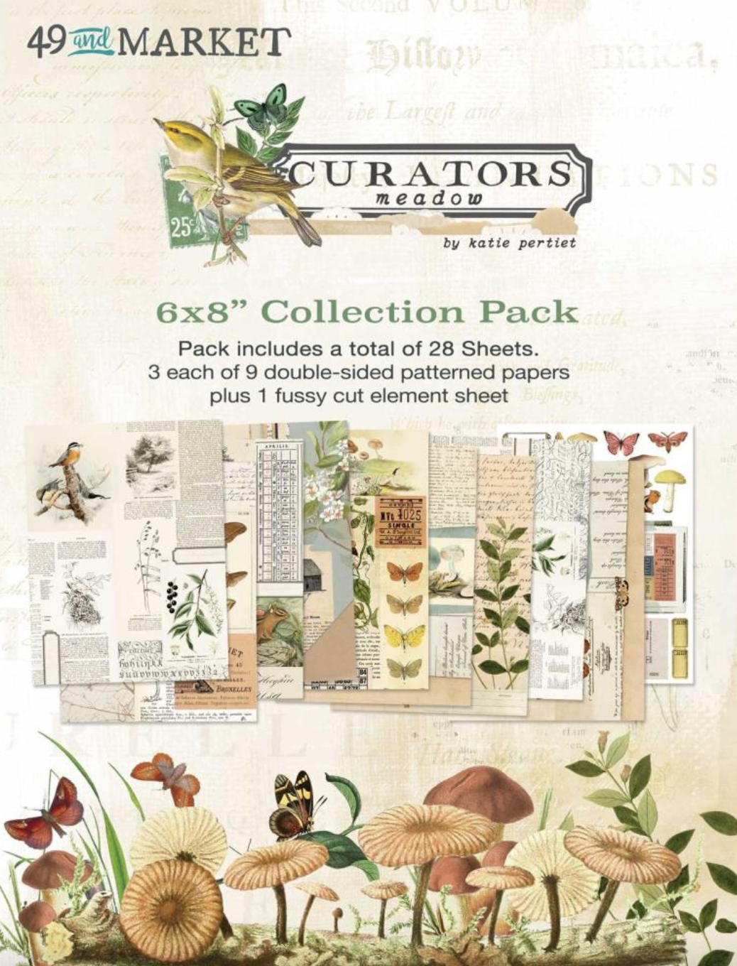 Collection Paper Pack 6x8 Inch - Curators Meadow - 49 And Market
