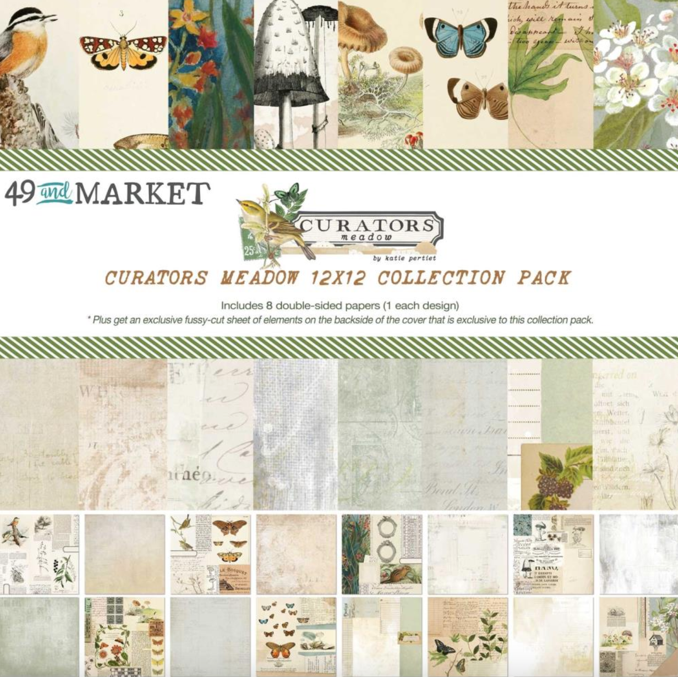 Collection Paper Pack 12 x 12 Inch - Curators Meadow - 49 And Market