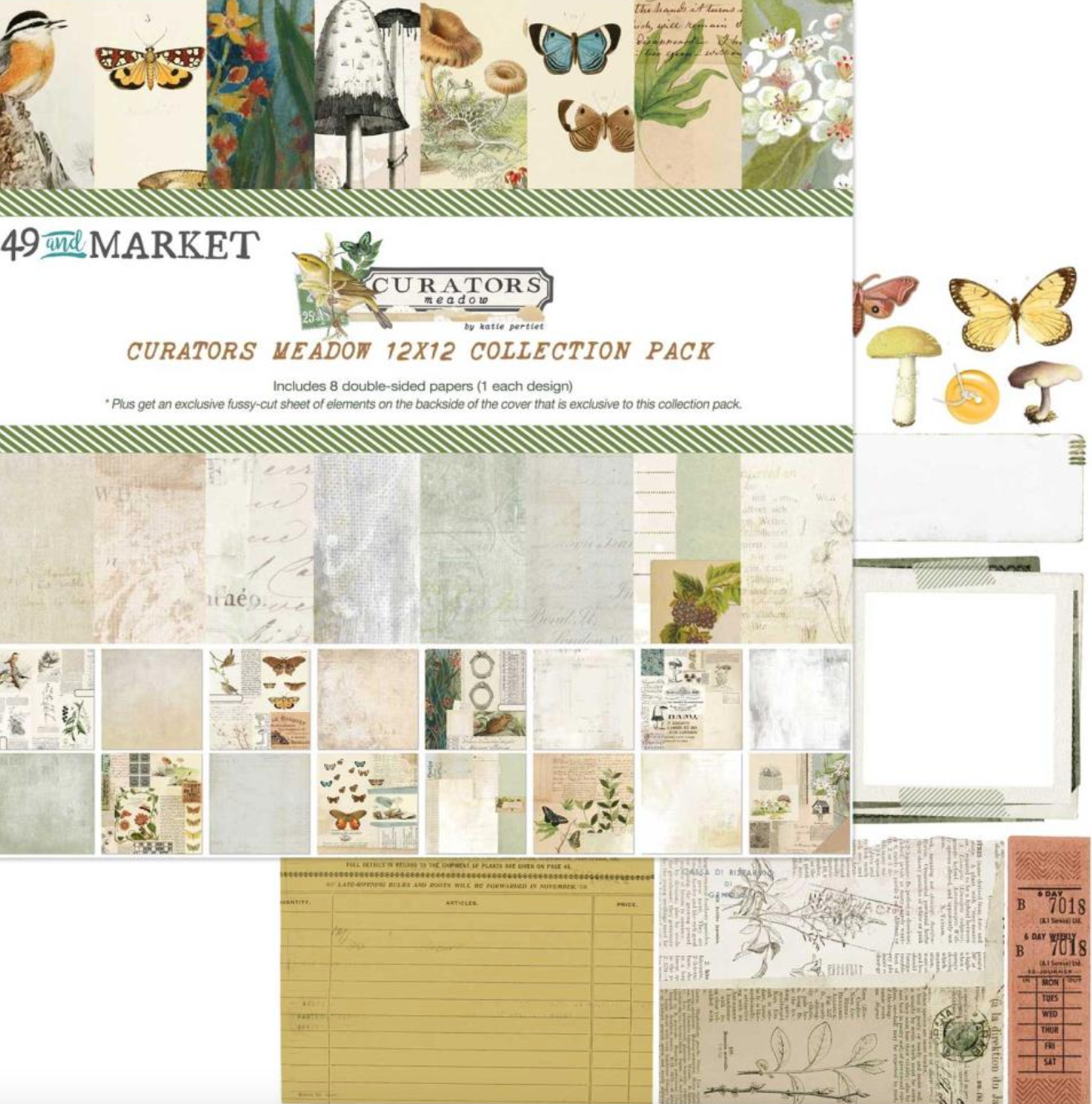 Collection Paper Pack 12 x 12 Inch - Curators Meadow - 49 And Market