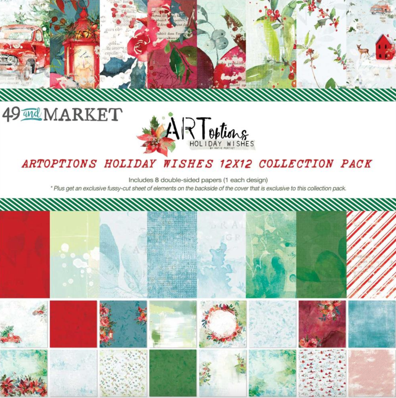 Collection Paper Pack 12x12 Inch - ART Options - Holiday Wishes - 49 And Market