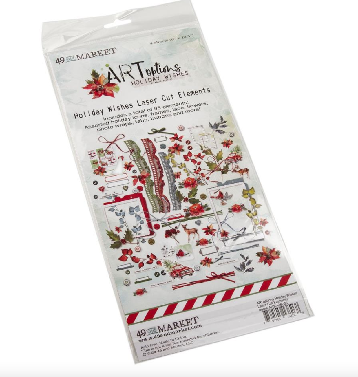 Laser Cut Elements - ART Options - Holiday Wishes - 49 And Market