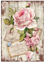 Stamperia - A4 Rice Paper - Sweet Time Rose