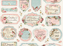 8x8 Inch - Pink Christmas - Scrapbooking Pad - Stamperia