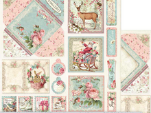 12x12 Inch - Pink Christmas - Scrapbooking Pad - Stamperia