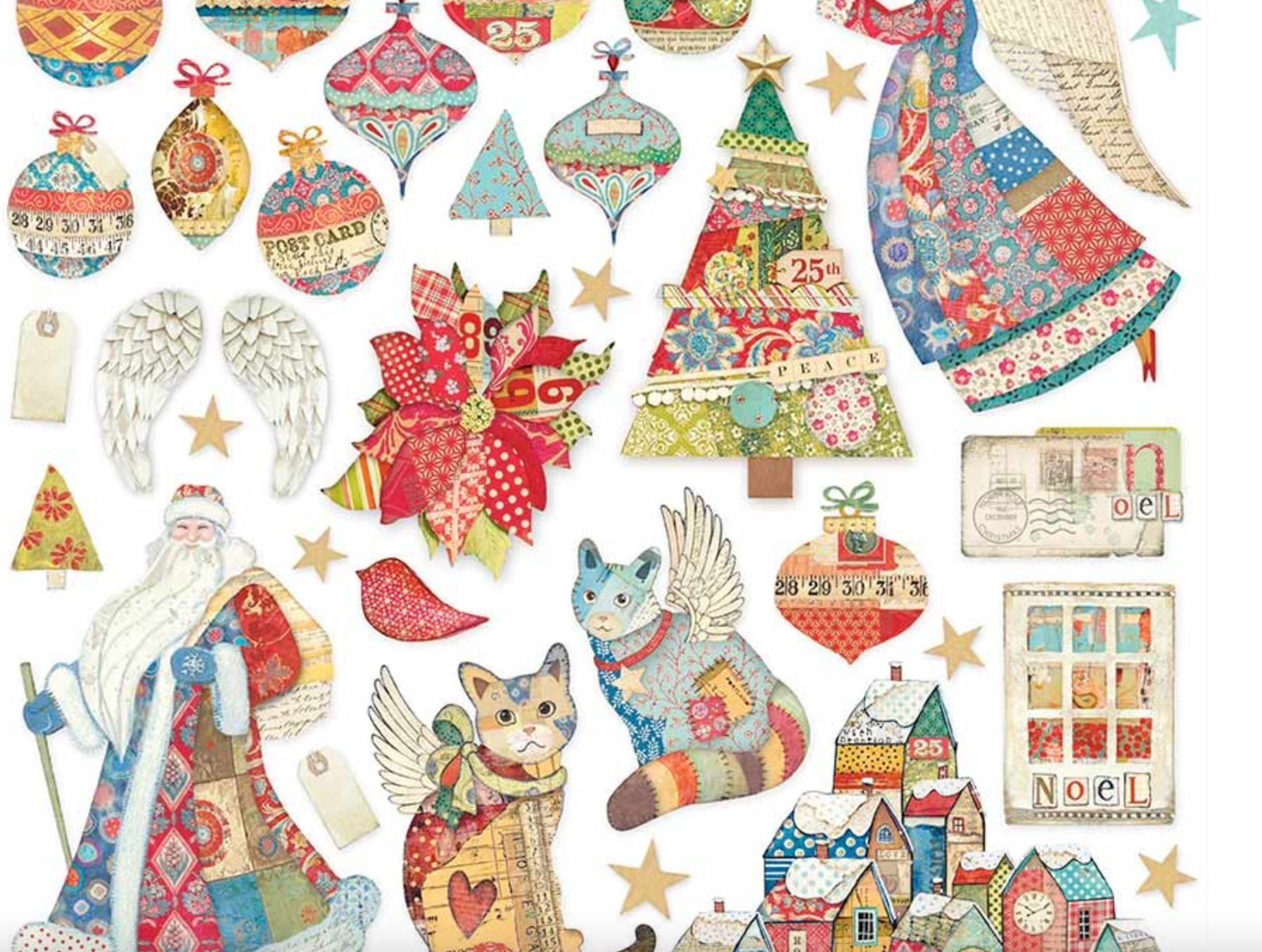 Stamperia - Christmas Patchwork - Scrapbooking Pad - 6x6 Inch