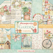 12x12 Inch - Garden - Scrapbooking Pad - 10 Sheets - Stamperia
