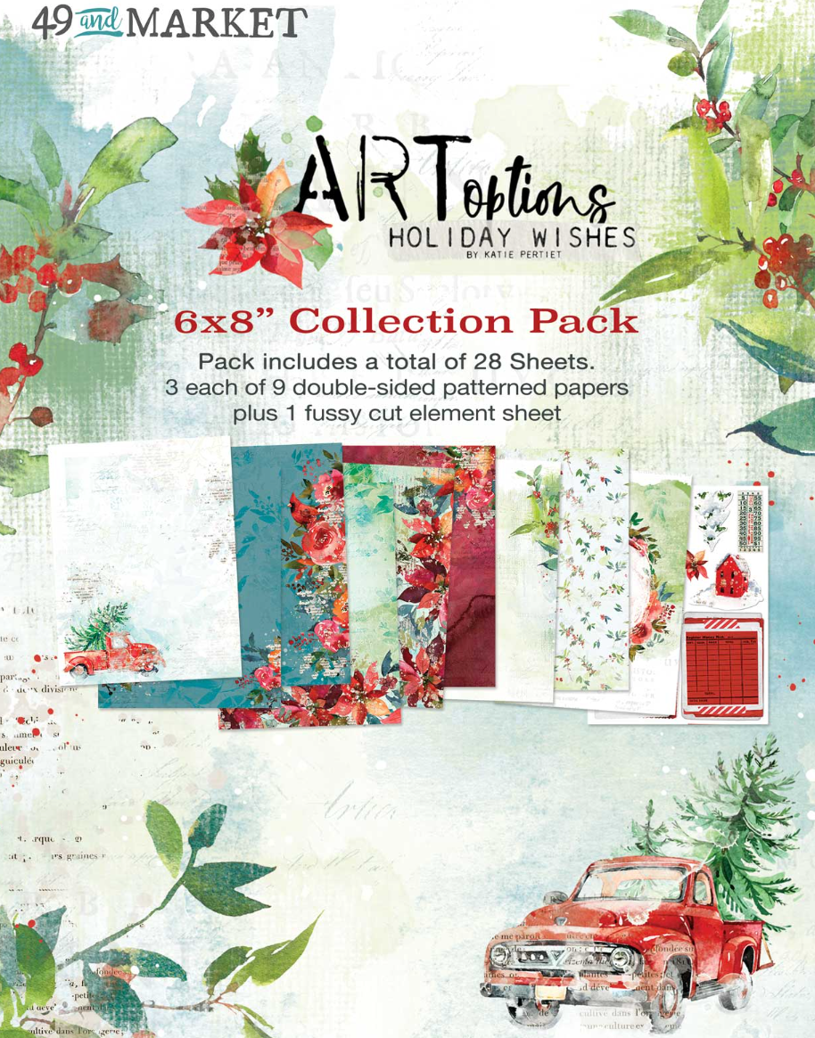 Collection Paper Pack 6x8 Inch - ART Options - Holiday Wishes - 49 And Market