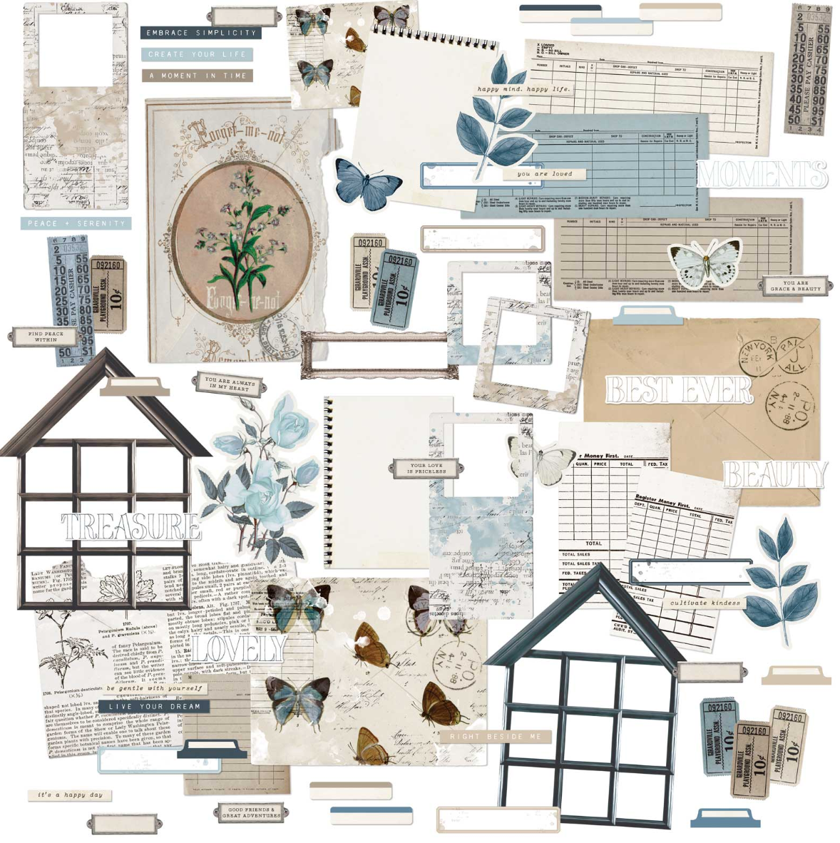 49 And Market - Vintage Artistry - Serenity - Ephemera Bits