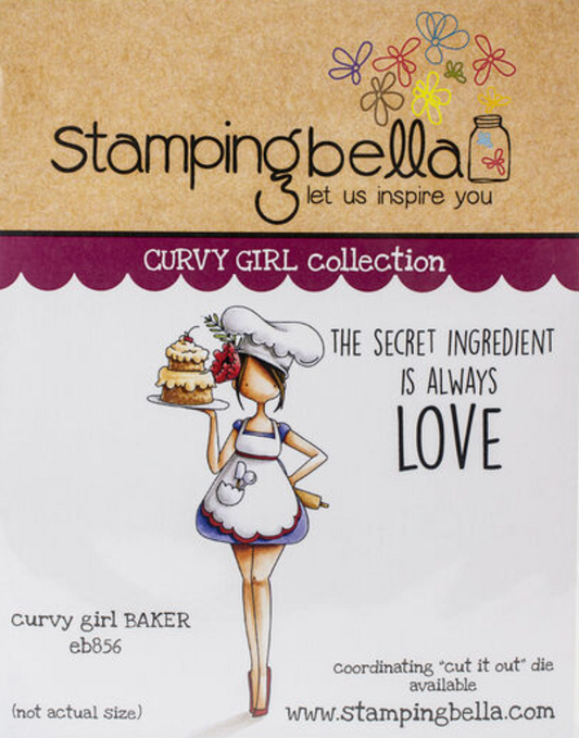 Baker - Rubber Stamp - Curvy Girl - Stamping Bella