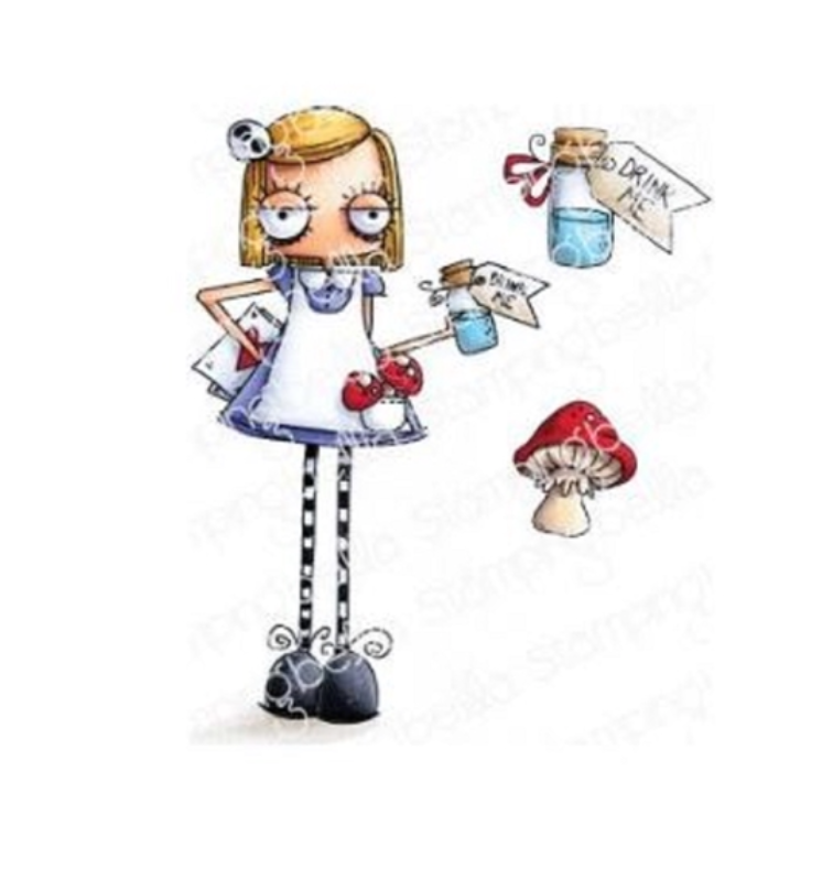Oddball Alice In Wonderland - Rubber Stamp - Stamping Bella
