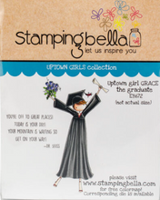 Grace the Graduate - Uptown Girls - Rubber Stamp - Stamping Bella
