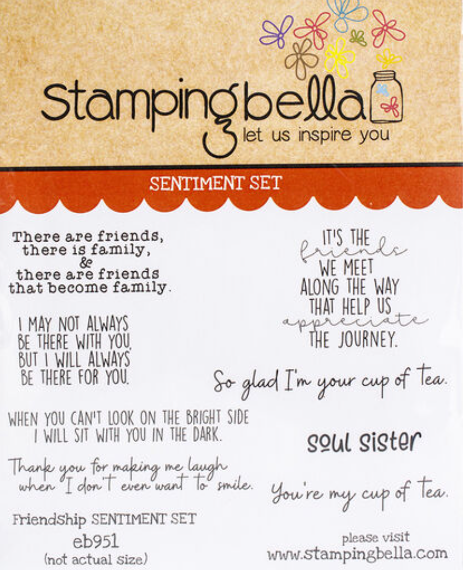 Friendship Sentiment Set - Rubber Stamp - Stamping Bella
