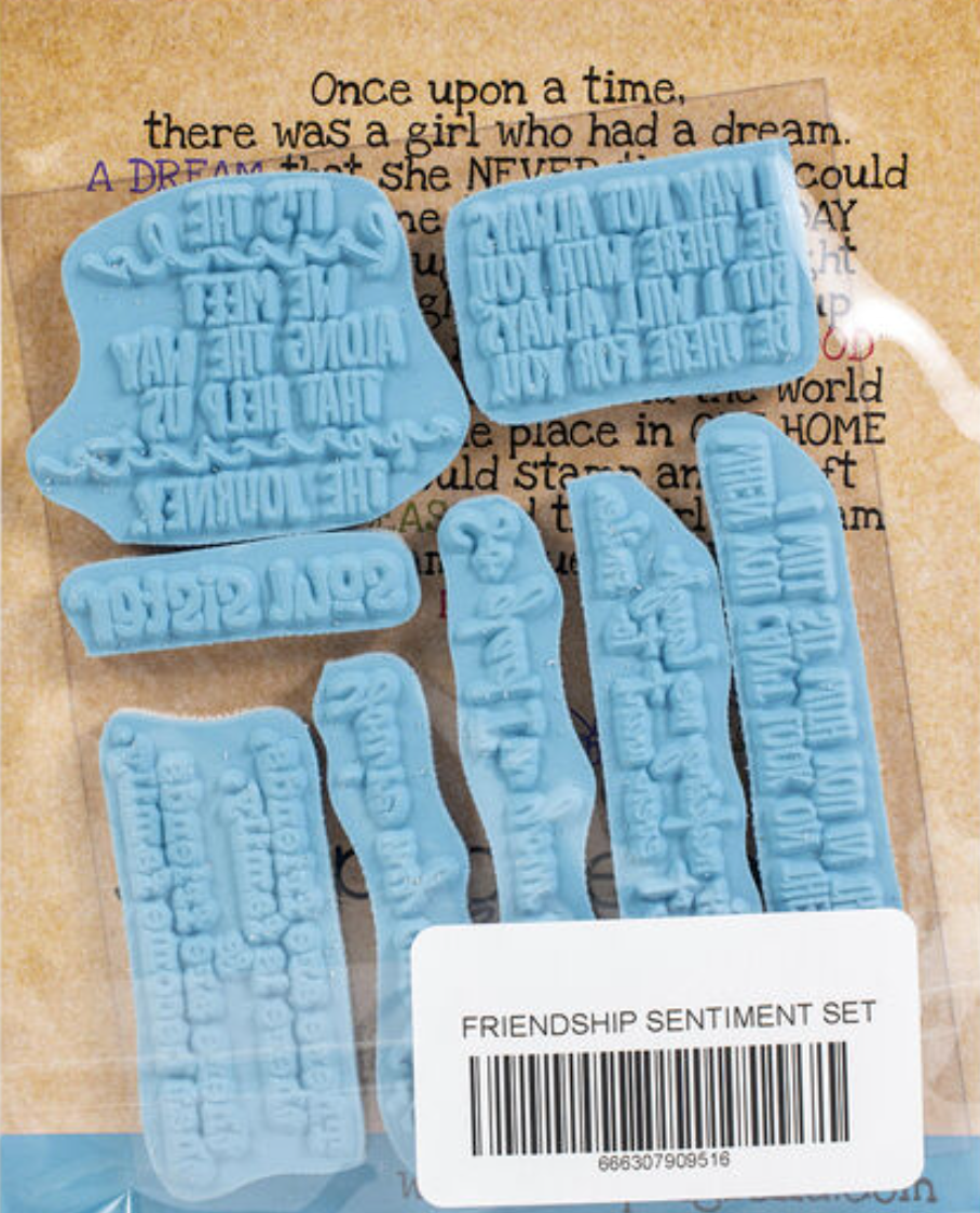 Friendship Sentiment Set - Rubber Stamp - Stamping Bella