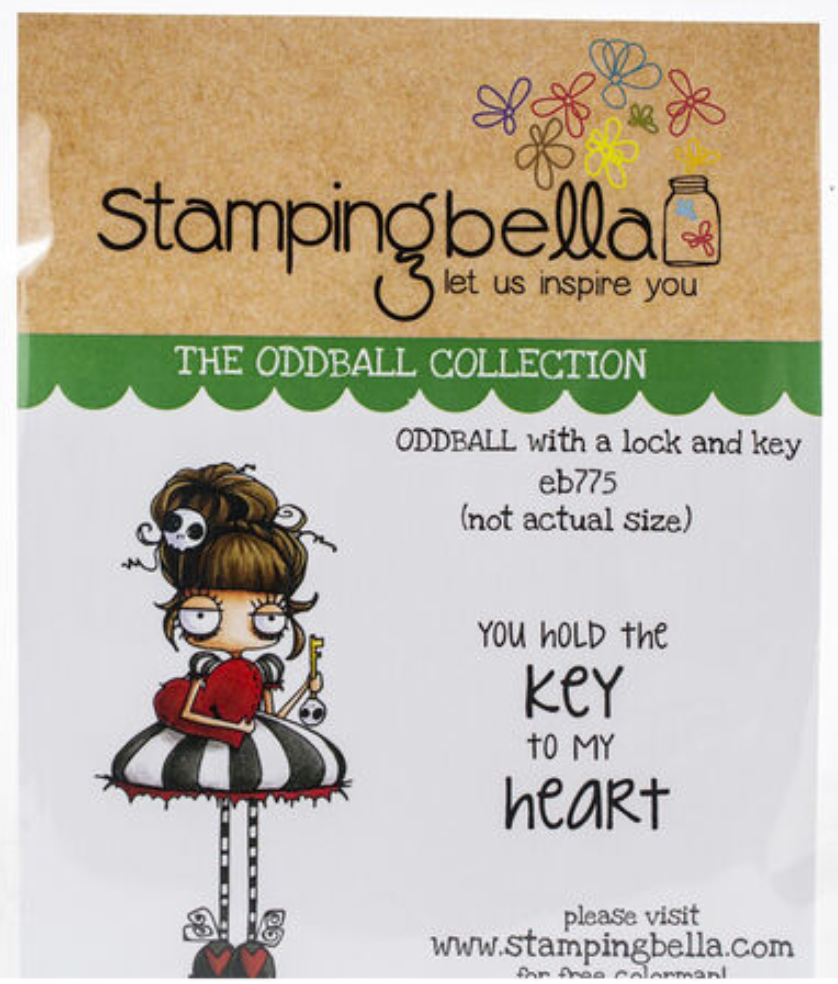 Oddball With A Lock & Key - Rubber Stamp - Stamping Bella