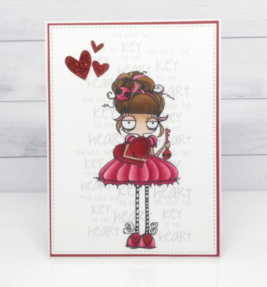 Oddball With A Lock & Key - Rubber Stamp - Stamping Bella