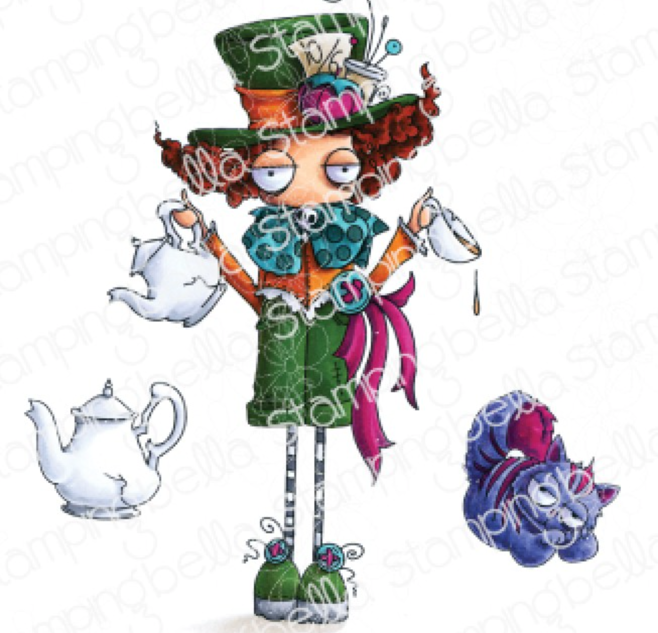 The Mad Hatter - Oddball - Rubber Stamp - Stamping Bella