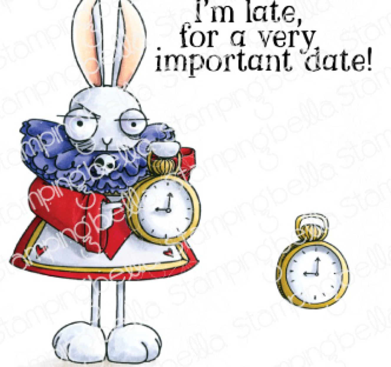 White Rabbit - Oddball - Rubber Stamp - Stamping Bella