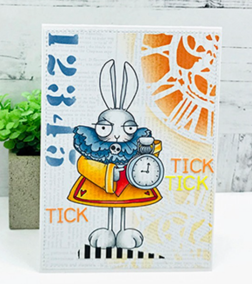 White Rabbit - Oddball - Rubber Stamp - Stamping Bella