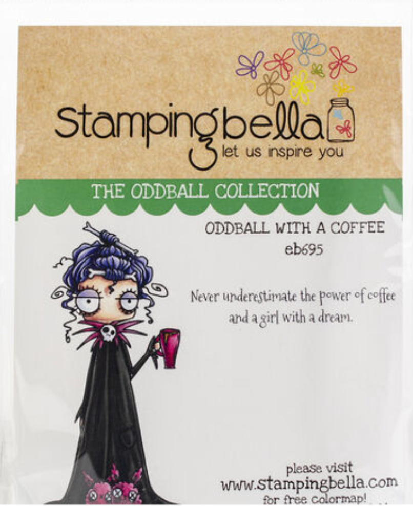 Oddball with a Coffee - Rubber Stamp - Stamping Bella