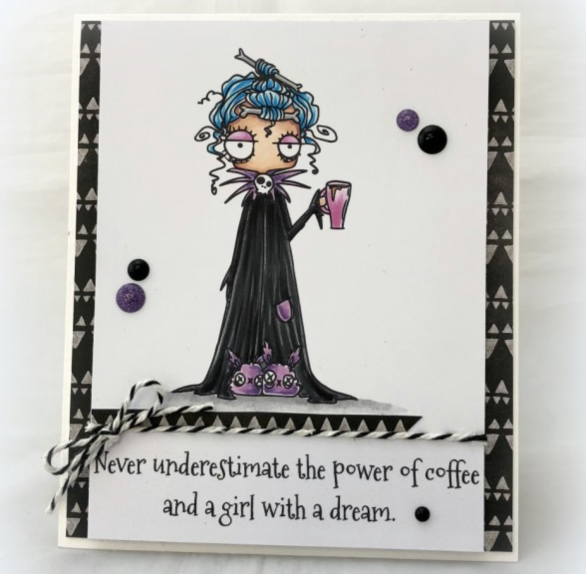Oddball with a Coffee - Rubber Stamp - Stamping Bella