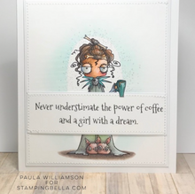 Oddball with a Coffee - Rubber Stamp - Stamping Bella