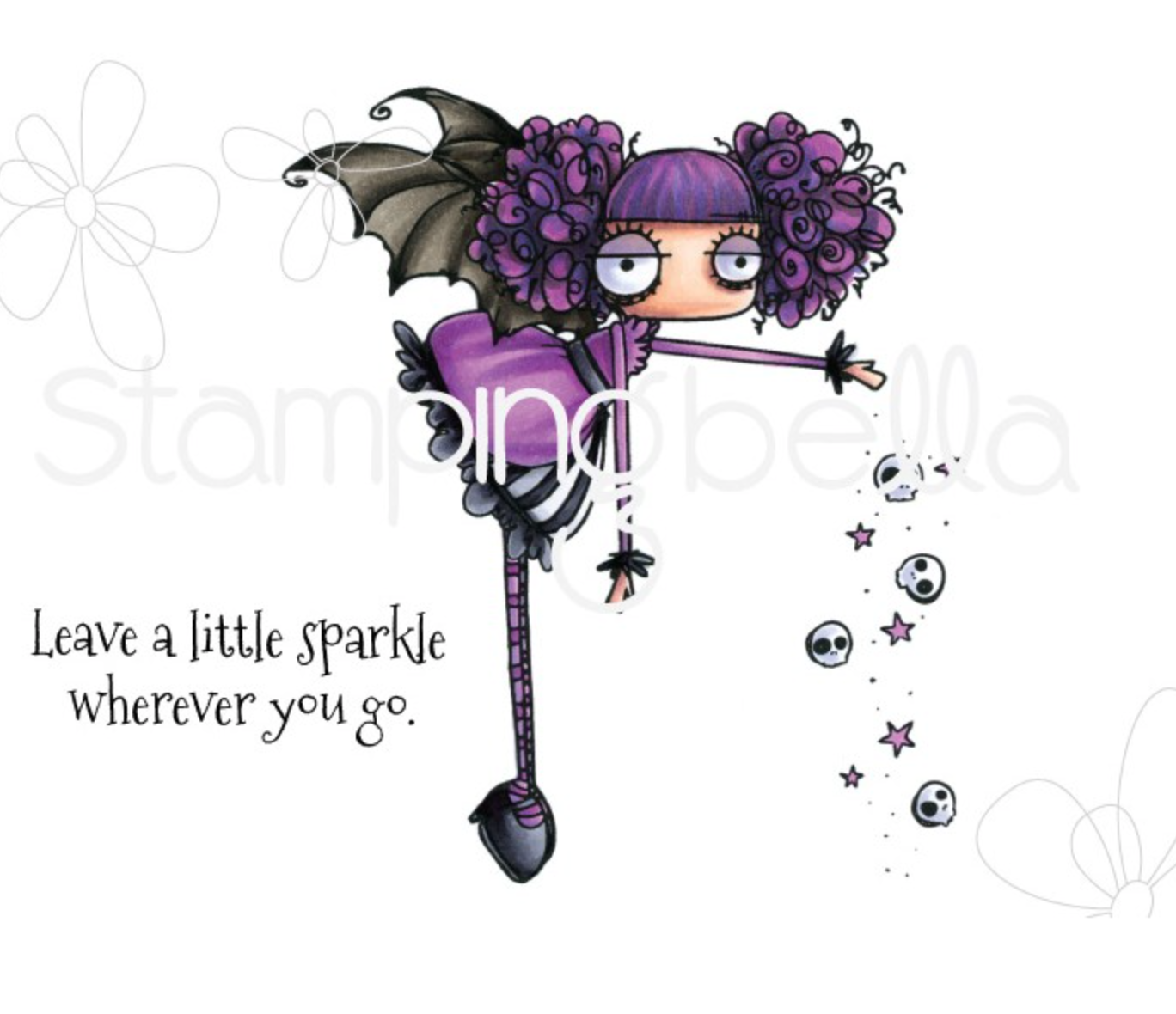 Sparkle Fairy - Oddball - Rubber Stamp - Stamping Bella