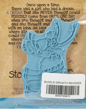 Bundle Girl With A Reindeer - Rubber Stamp - Stamping Bella