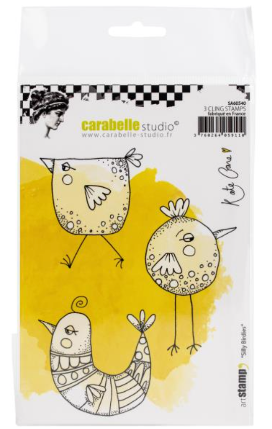 Silly Birdies - Cling Rubber Stamp - Carabelle Studio