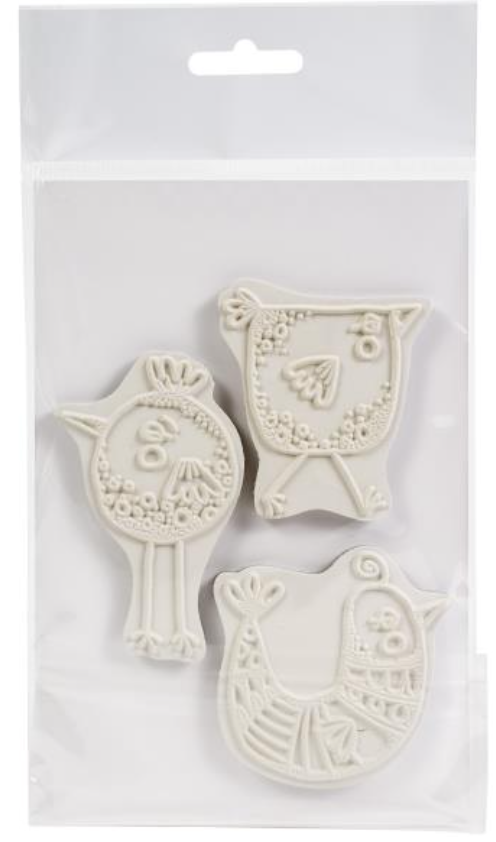 Silly Birdies - Cling Rubber Stamp - Carabelle Studio
