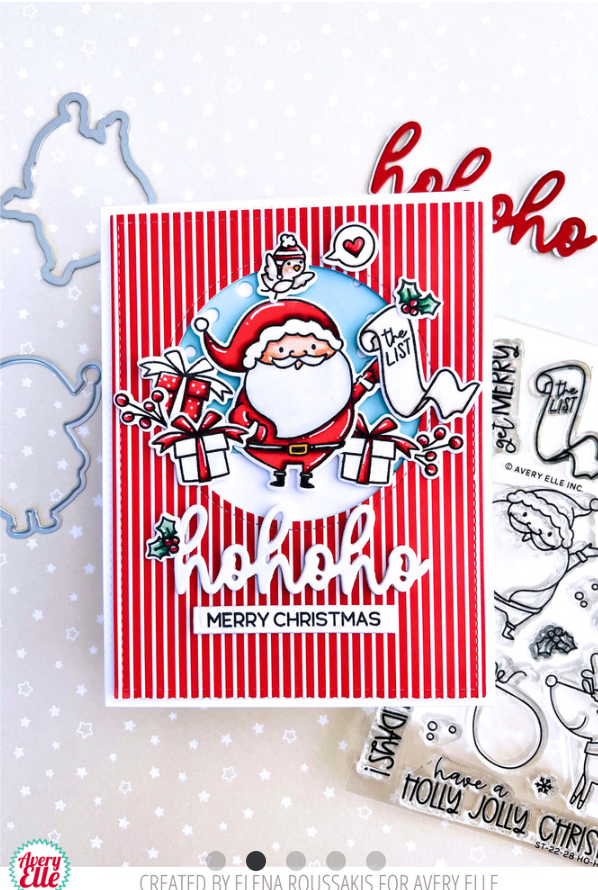 Ho Ho Holidays - 4x6 Inch Clear Stamp Set - Avery Elle