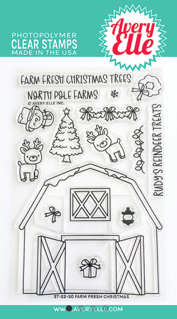 Farm Fresh Christmas - 4x6 Inch Clear Stamp Set - Avery Elle