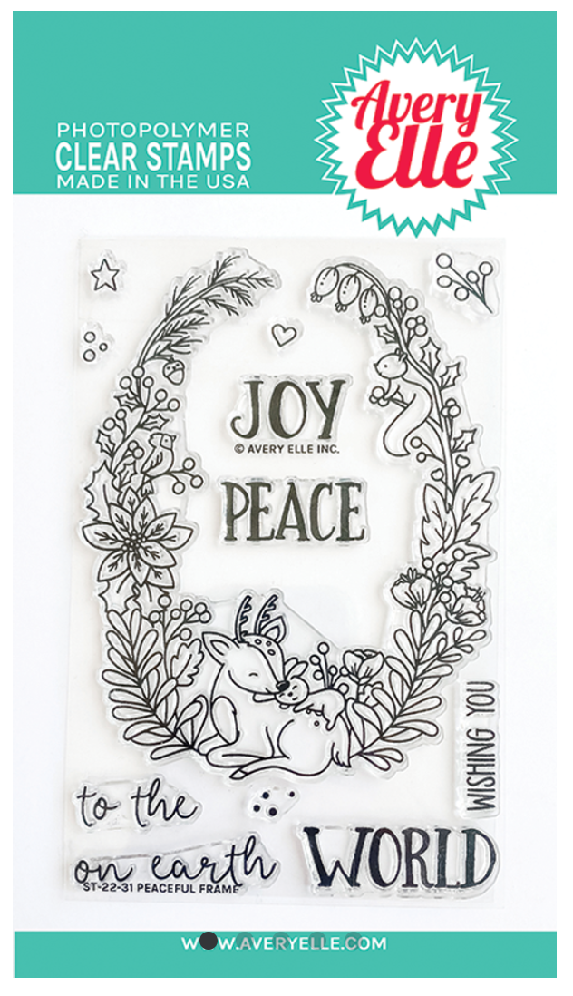 Peaceful Frame - 4x6 Inch Clear Stamp Set - Avery Elle