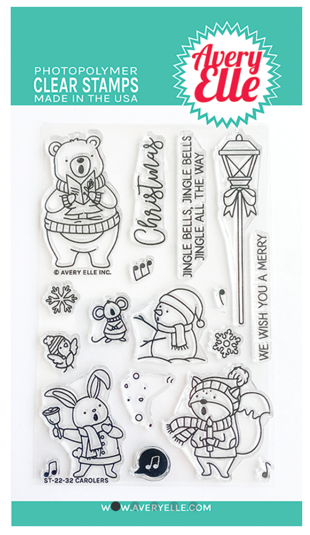 Carolers - 4x6 Inch Clear Stamp Set - Avery Elle
