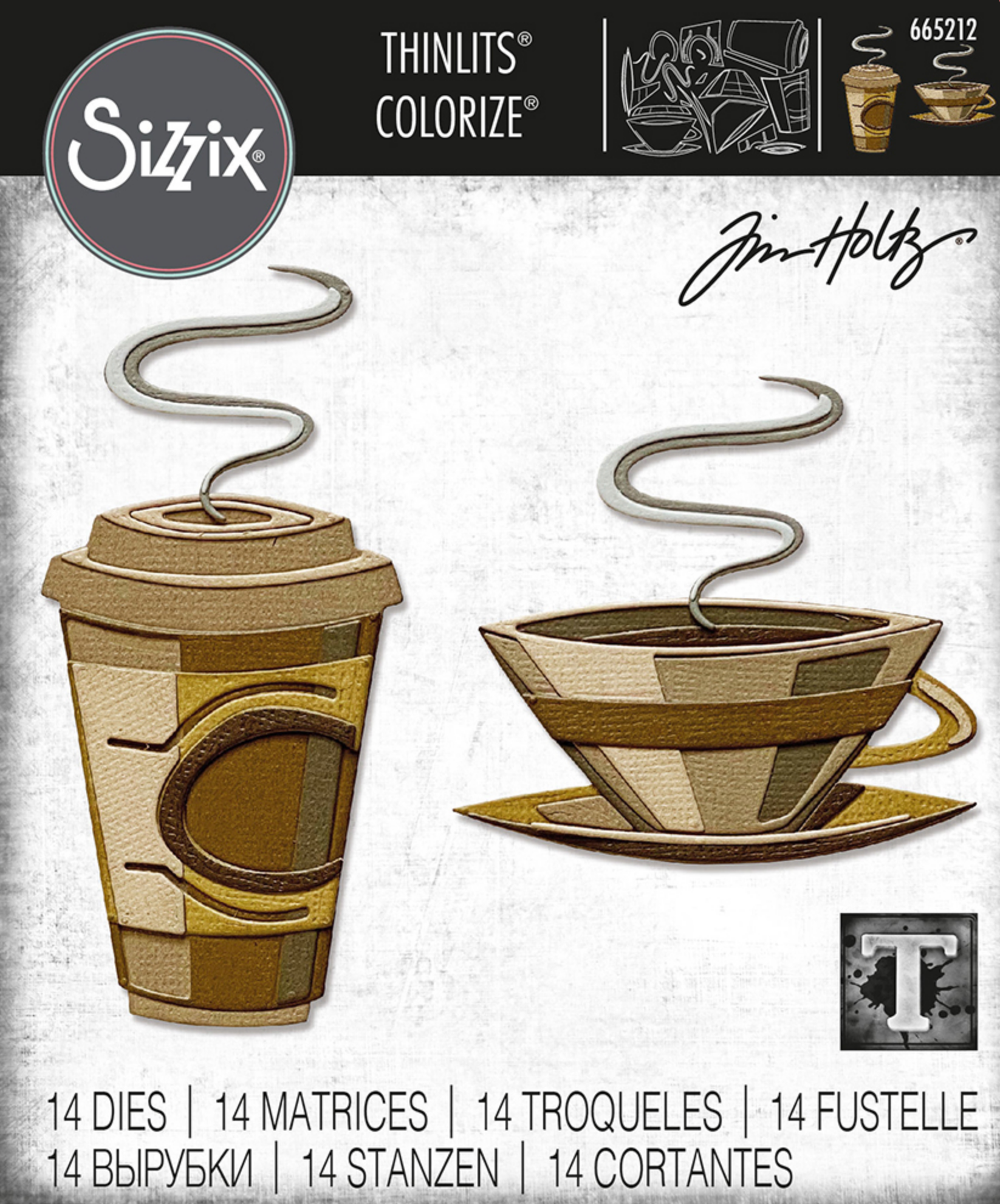 Sizzix - Tim Holtz - Thinlits Dies - Cafe Colorize