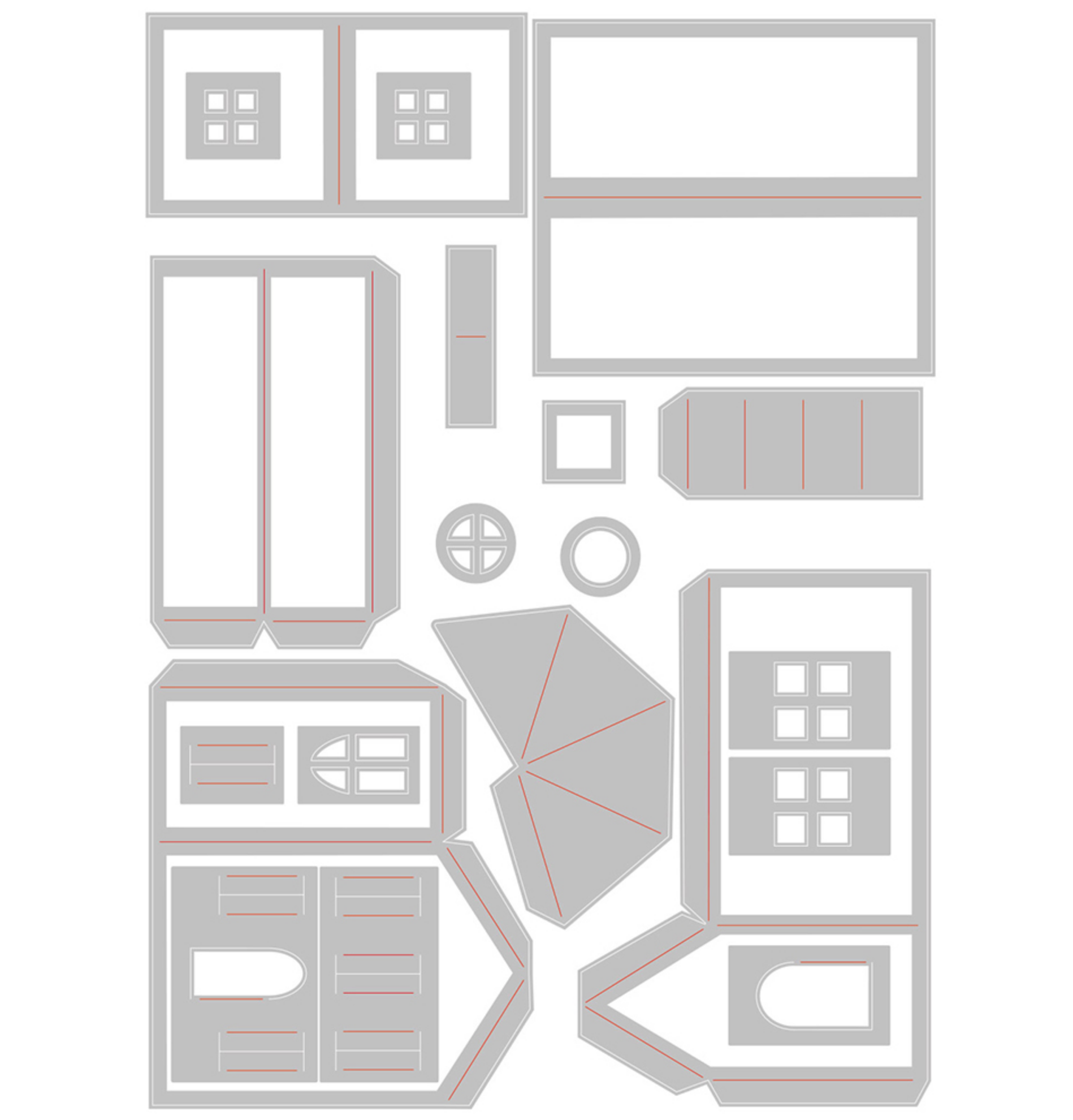 Sizzix - Tim Holtz - Thinlits Dies - Paper Village 2